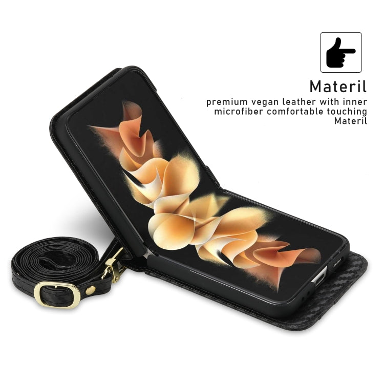 For Samsung Galaxy Z Flip4 POLA Light Luxury Card Slots Leather Phone Case