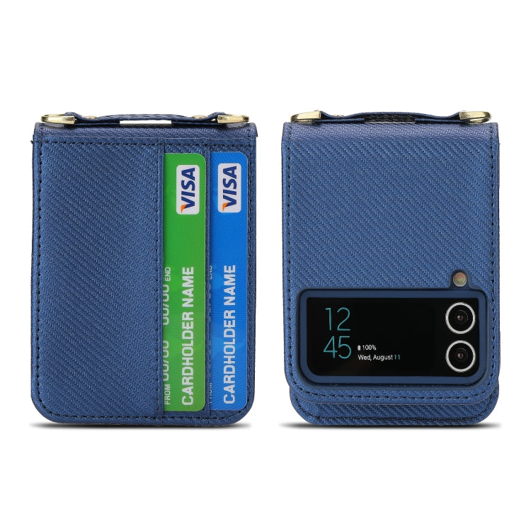 For Samsung Galaxy Z Flip4 POLA Light Luxury Card Slots Leather Phone Case