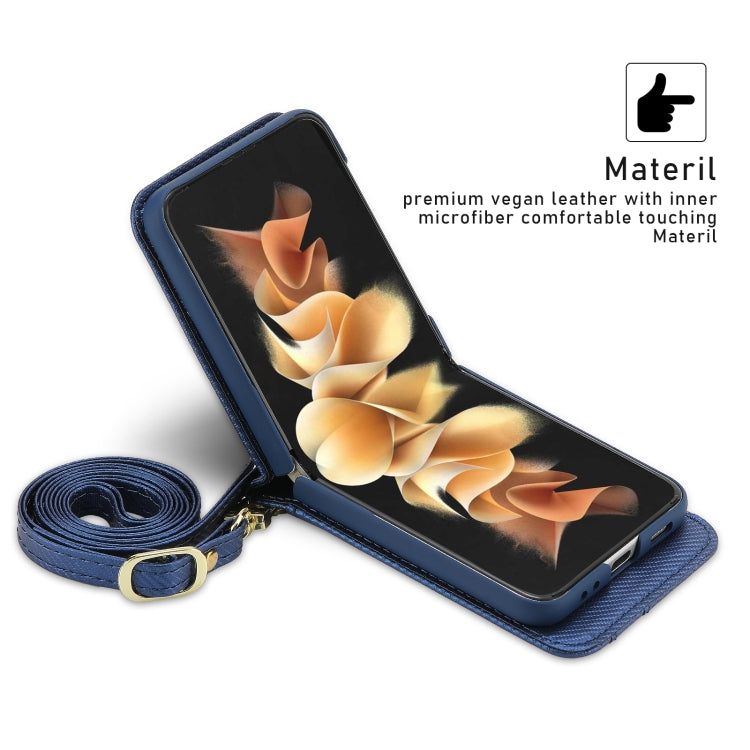 For Samsung Galaxy Z Flip4 POLA Light Luxury Card Slots Leather Phone Case