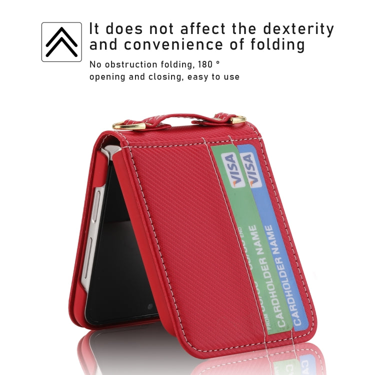 For Samsung Galaxy Z Flip4 POLA Light Luxury Card Slots Leather Phone Case