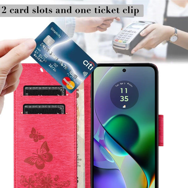 For Samsung Galaxy A06 4G Butterfly Embossed Flip Leather Phone Case