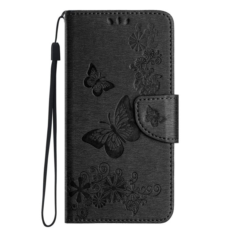 For Samsung Galaxy A06 4G Butterfly Embossed Flip Leather Phone Case
