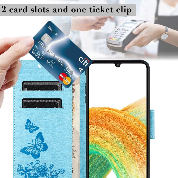 For Samsung Galaxy A36 / A56 5G Butterfly Embossed Flip Leather Phone Case