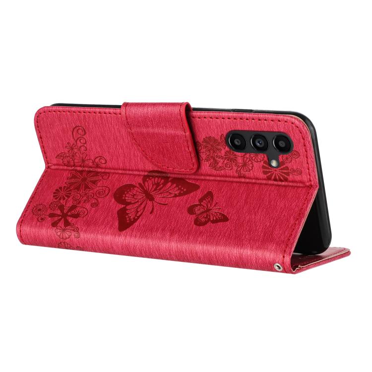 For Samsung Galaxy A17 4G / 5G Butterfly Embossed Flip Leather Phone Case