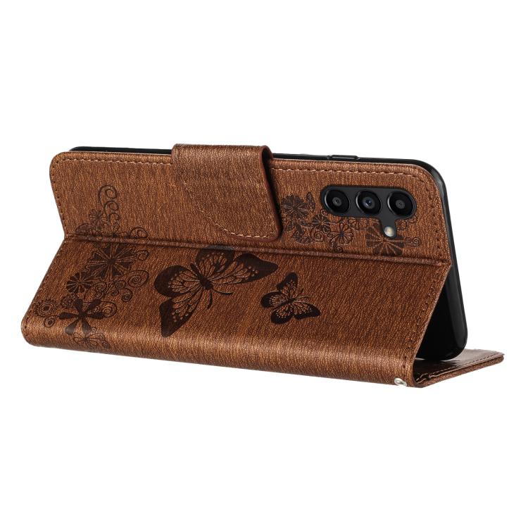 For Samsung Galaxy A17 4G / 5G Butterfly Embossed Flip Leather Phone Case