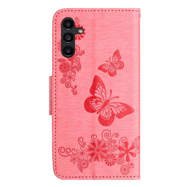 For Samsung Galaxy A17 4G / 5G Butterfly Embossed Flip Leather Phone Case