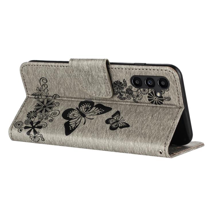 For Samsung Galaxy A17 4G / 5G Butterfly Embossed Flip Leather Phone Case