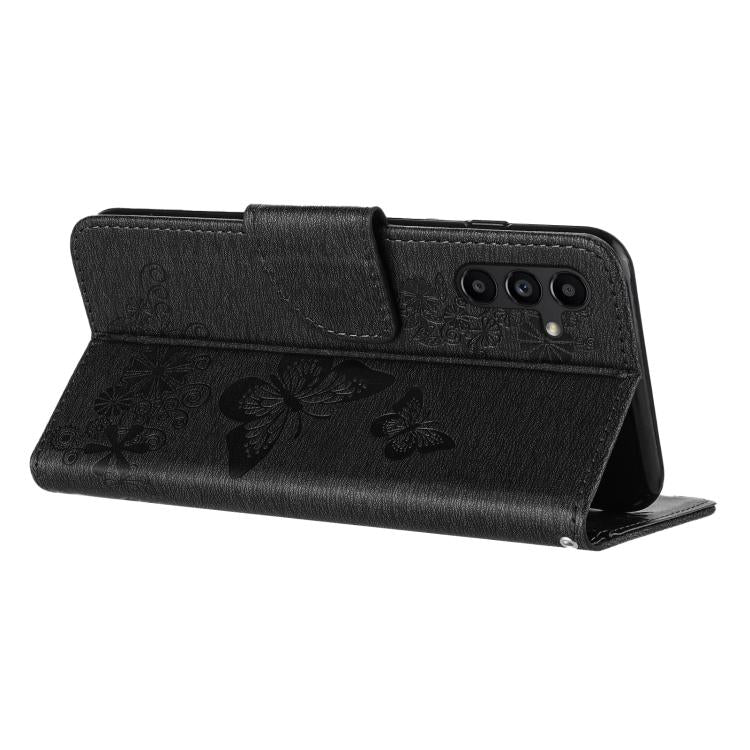 For Samsung Galaxy A17 4G / 5G Butterfly Embossed Flip Leather Phone Case
