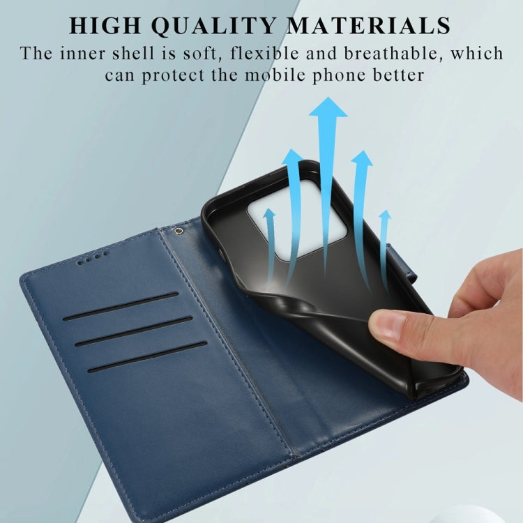 For Xiaomi 14T PU Genuine Leather Texture Embossed Line Phone Case