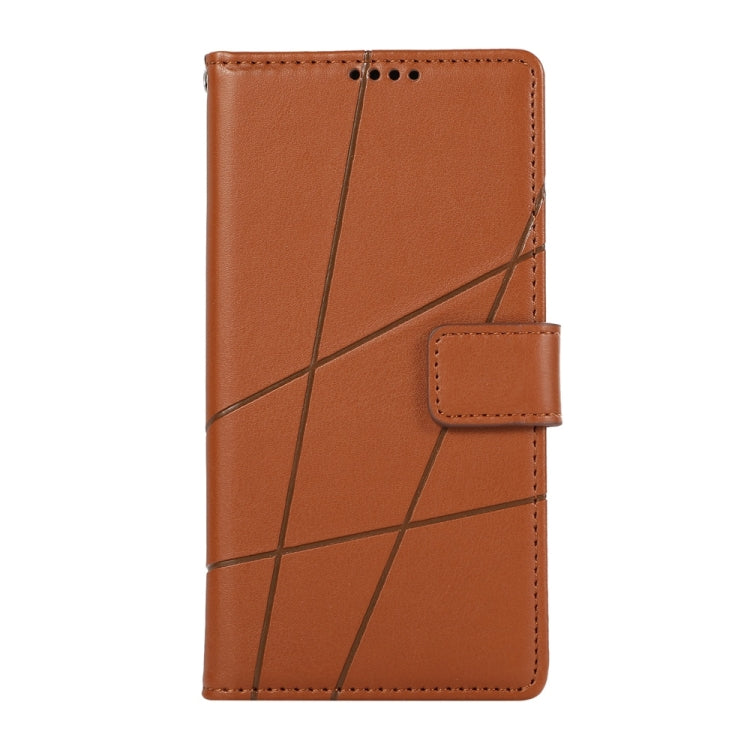 For Xiaomi 15 PU Genuine Leather Texture Embossed Line Phone Case