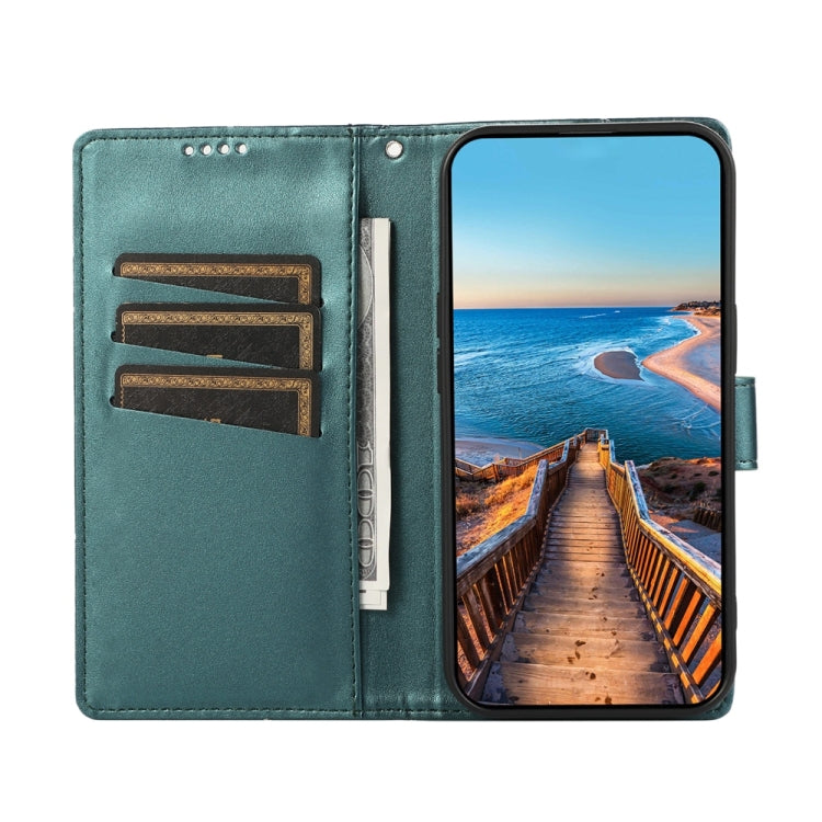 For Xiaomi 15 PU Genuine Leather Texture Embossed Line Phone Case