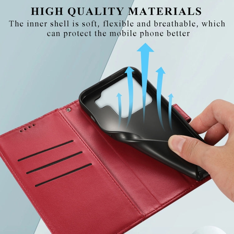 For Xiaomi 15 Pro PU Genuine Leather Texture Embossed Line Phone Case