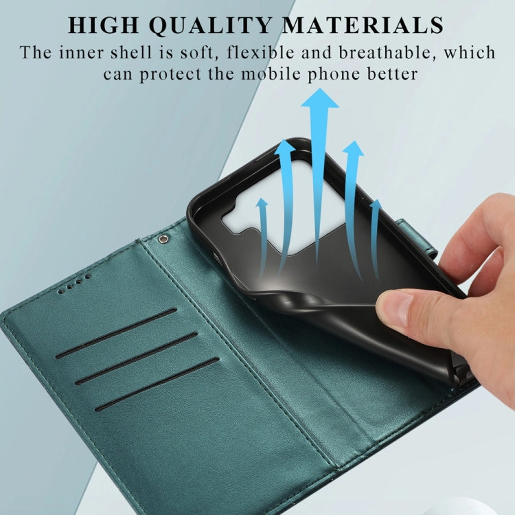 For Xiaomi 15 Pro PU Genuine Leather Texture Embossed Line Phone Case