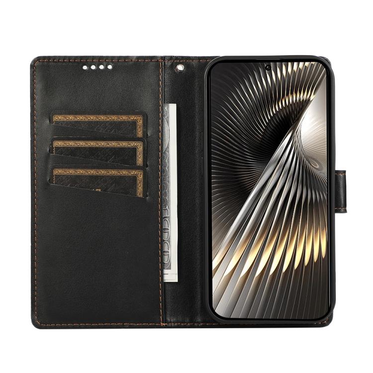 For Xiaomi 15 Ultra PU Genuine Leather Texture Embossed Line Phone Case