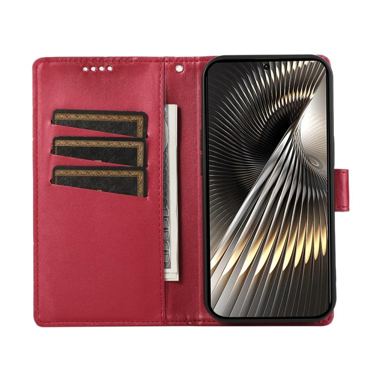 For Xiaomi 15 Ultra PU Genuine Leather Texture Embossed Line Phone Case