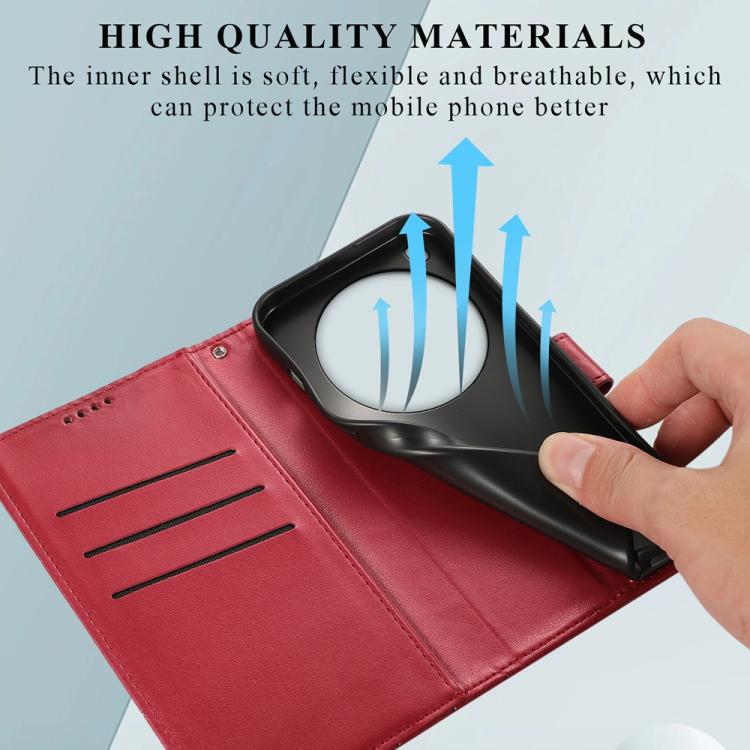 For Xiaomi 15 Ultra PU Genuine Leather Texture Embossed Line Phone Case