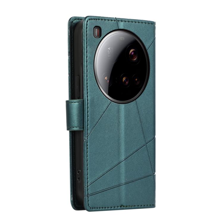 For Xiaomi 15 Ultra PU Genuine Leather Texture Embossed Line Phone Case