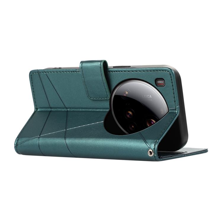 For Xiaomi 15 Ultra PU Genuine Leather Texture Embossed Line Phone Case