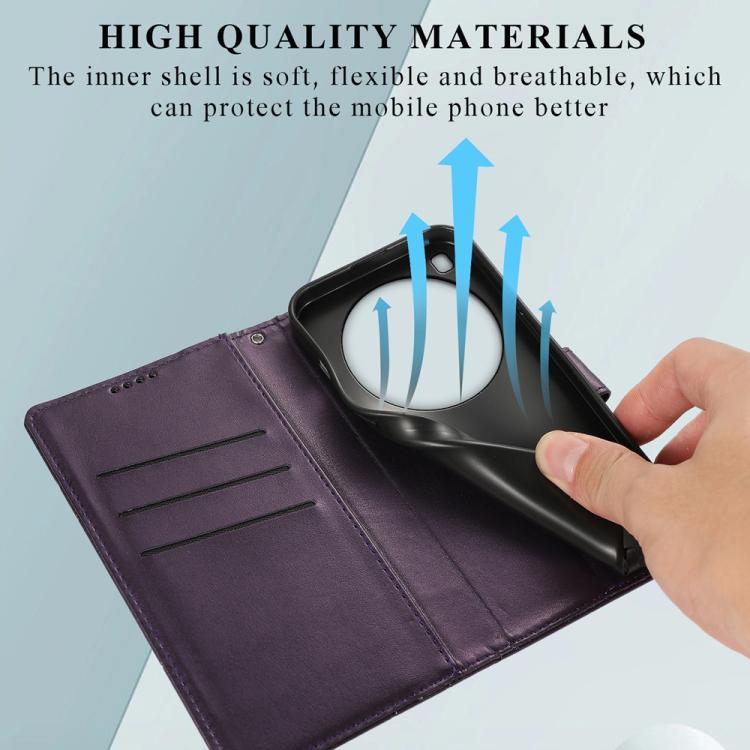For Xiaomi 15 Ultra PU Genuine Leather Texture Embossed Line Phone Case