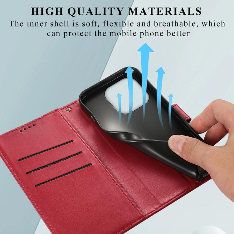 For Xiaomi 15T 5G PU Genuine Leather Texture Embossed Line Phone Case
