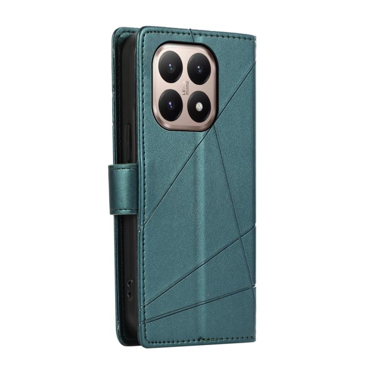 For Xiaomi 15T 5G PU Genuine Leather Texture Embossed Line Phone Case