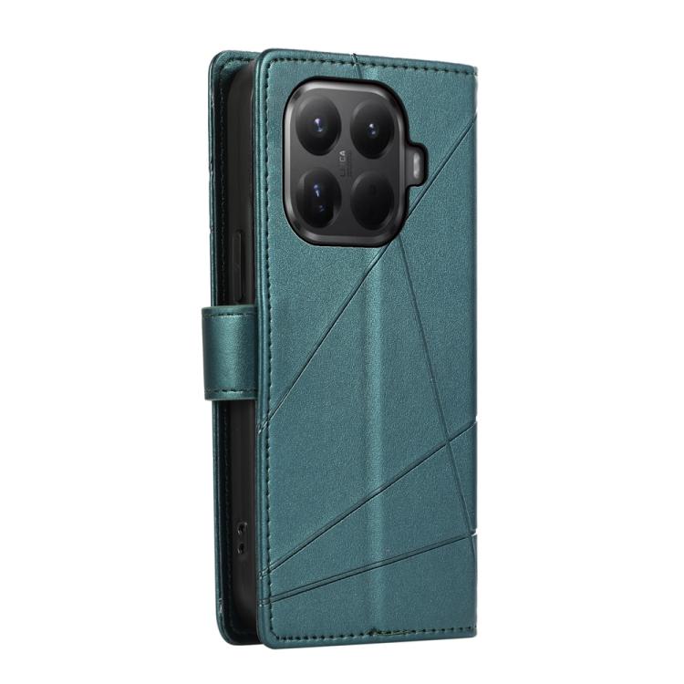 For Xiaomi 15T Pro 5G PU Genuine Leather Texture Embossed Line Phone Case