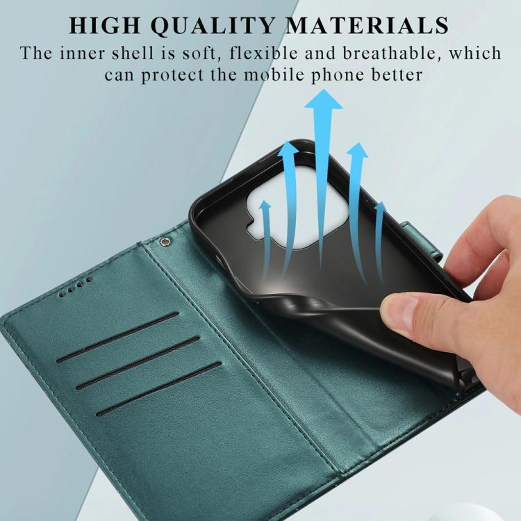 For Xiaomi 15T Pro 5G PU Genuine Leather Texture Embossed Line Phone Case