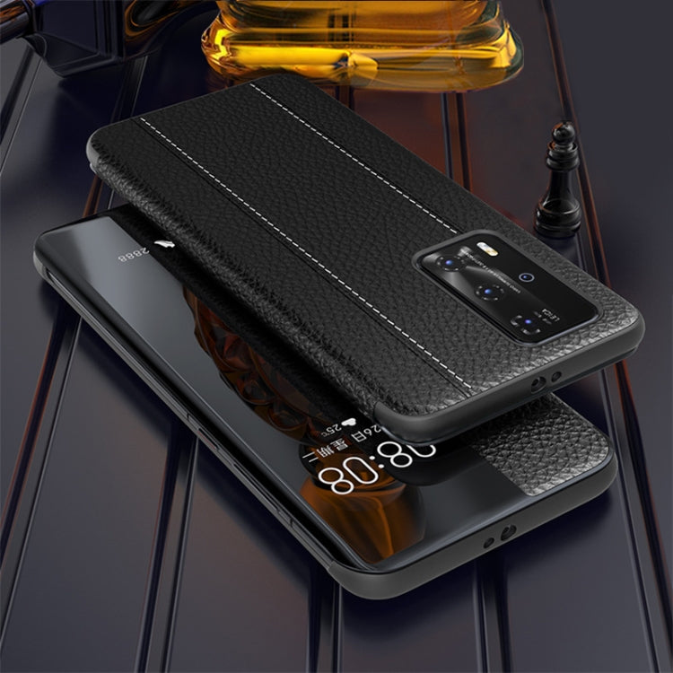 For Huawei P40 Pro Genuine Leather Smart Shckproof Horizontal Flip Case