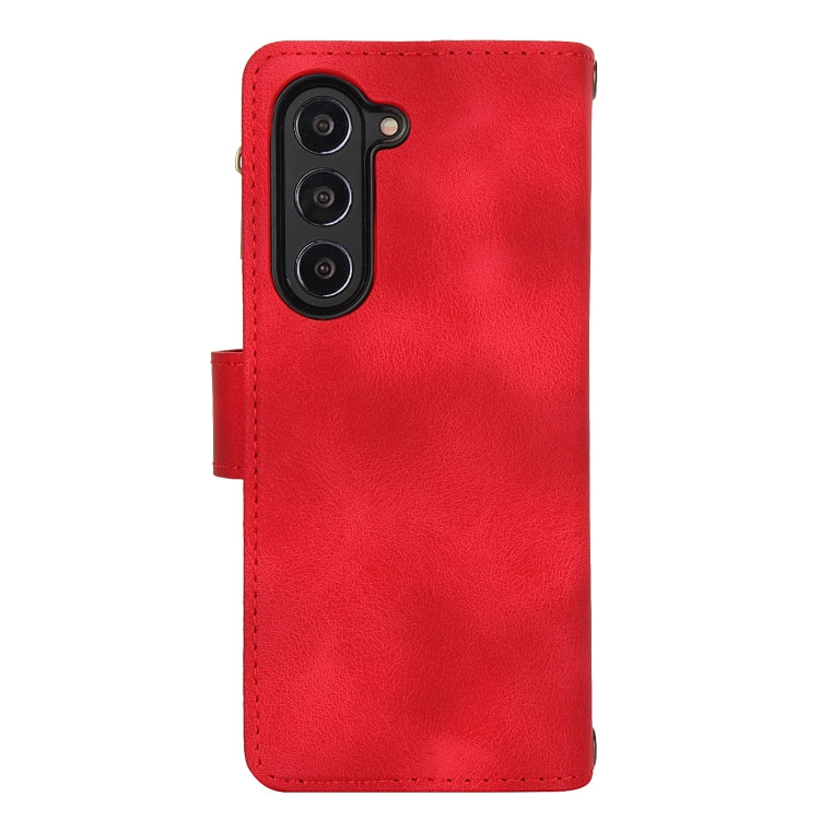 For Samsung Galaxy Z Fold5 5G Dream 9-Card Zipper Wallet RFID Leather Phone Case with Lanyard