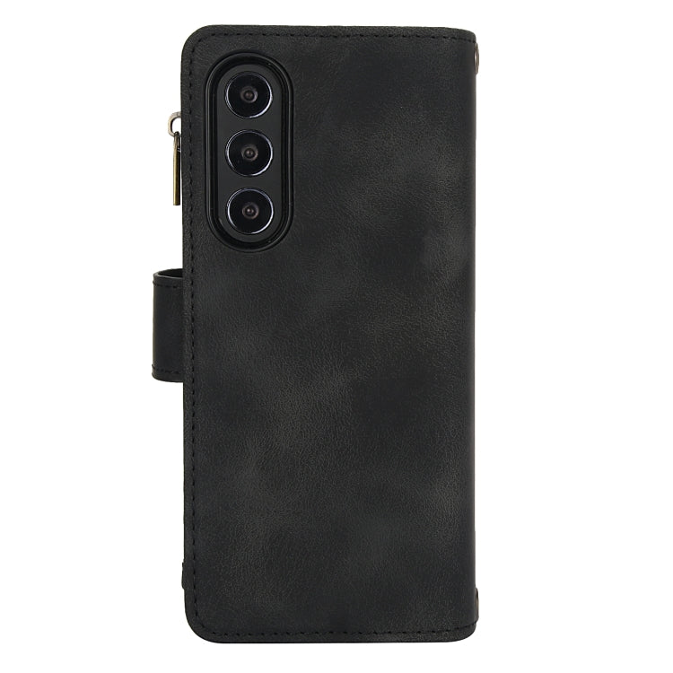 For Samsung Galaxy Z Fold4 5G Dream 9-Card Zipper Wallet RFID Leather Phone Case with Lanyard