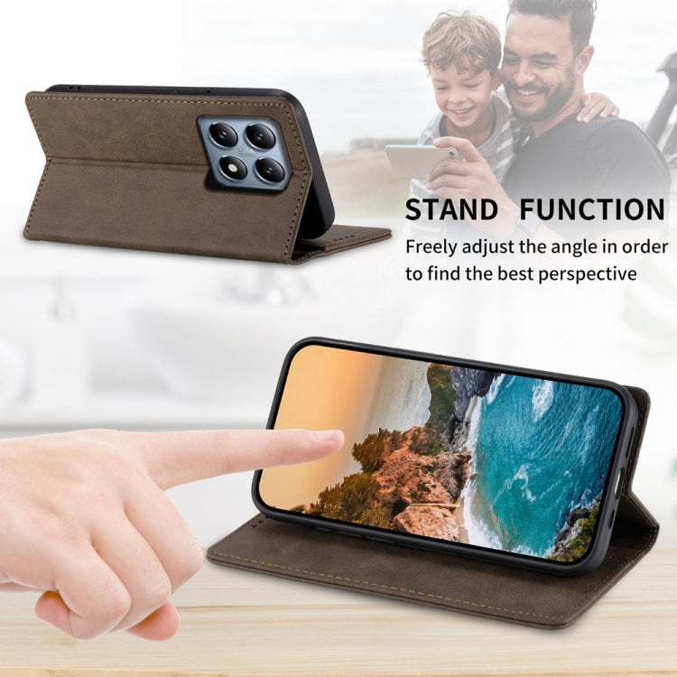 For Xiaomi 14T Pro Business Solid Color Magnetic RFID Leather Phone Case