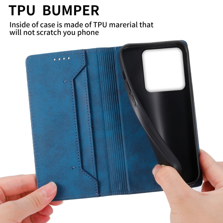 For Xiaomi 14T Pro Business Solid Color Magnetic RFID Leather Phone Case