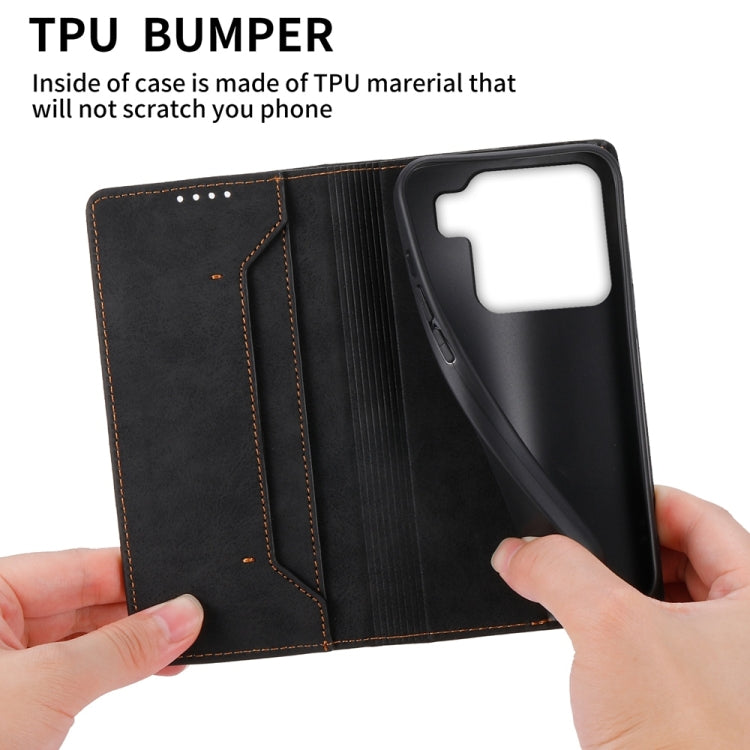For Xiaomi 15 Business Solid Color Magnetic RFID Leather Phone Case