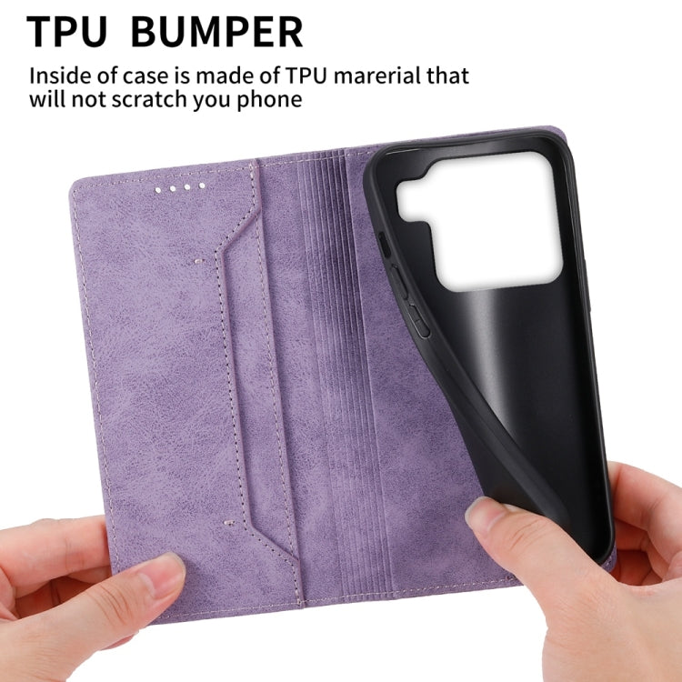 For Xiaomi 15 Business Solid Color Magnetic RFID Leather Phone Case