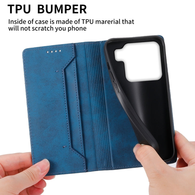 For Xiaomi 15 Business Solid Color Magnetic RFID Leather Phone Case