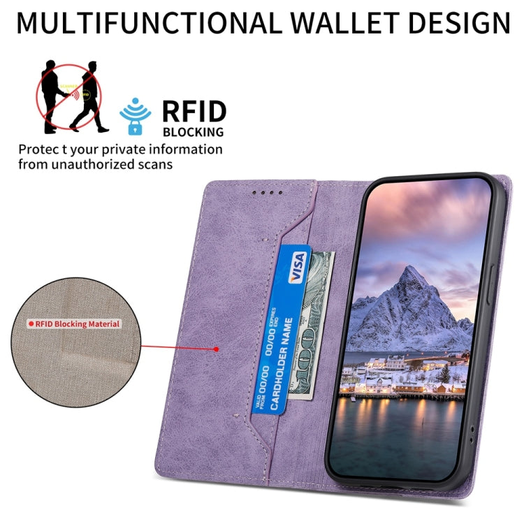 For Xiaomi 15 Pro Business Solid Color Magnetic RFID Leather Phone Case