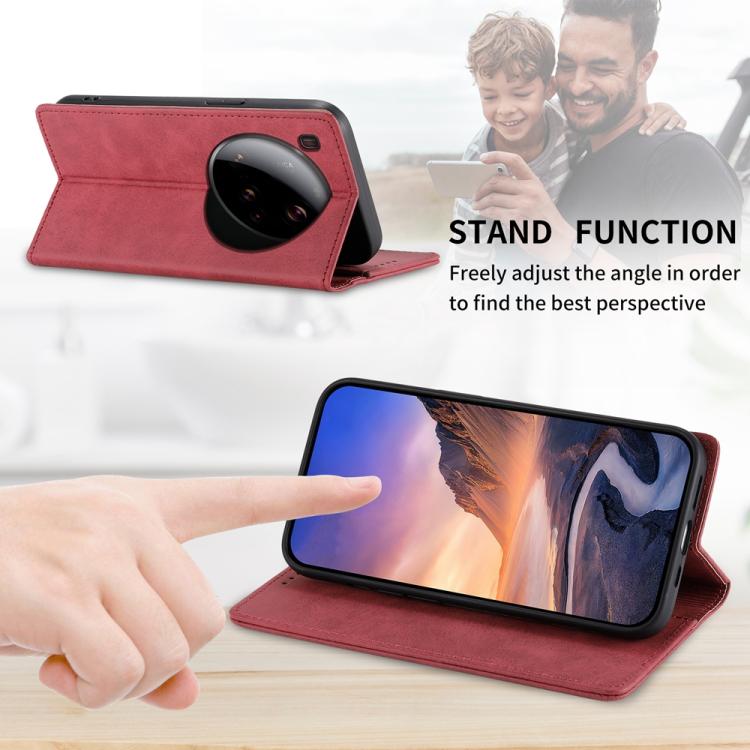 For Xiaomi 15 Ultra Business Solid Color Magnetic RFID Leather Phone Case