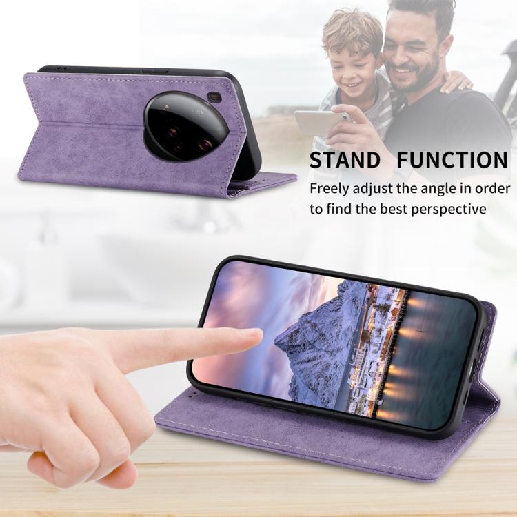For Xiaomi 15 Ultra Business Solid Color Magnetic RFID Leather Phone Case