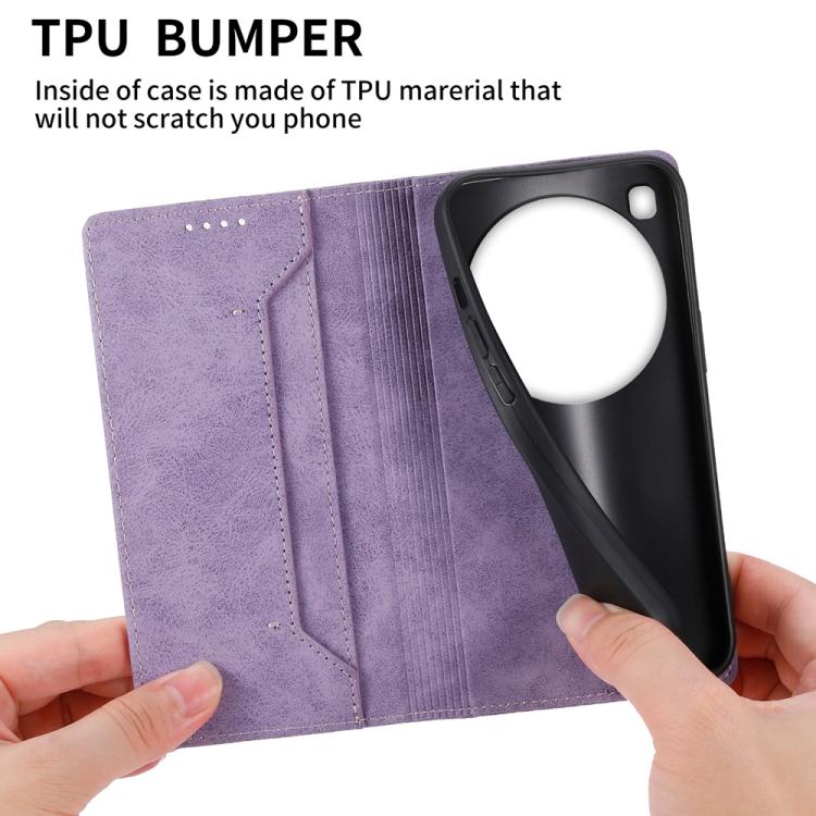 For Xiaomi 15 Ultra Business Solid Color Magnetic RFID Leather Phone Case