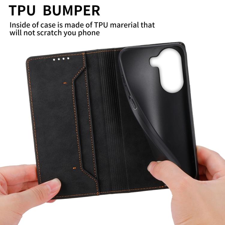 For Xiaomi Poco X7 Pro / Redmi Turbo 4 Business Solid Color Magnetic RFID Leather Phone Case