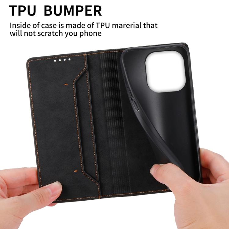 For Xiaomi 15T 5G Business Solid Color Magnetic RFID Leather Phone Case