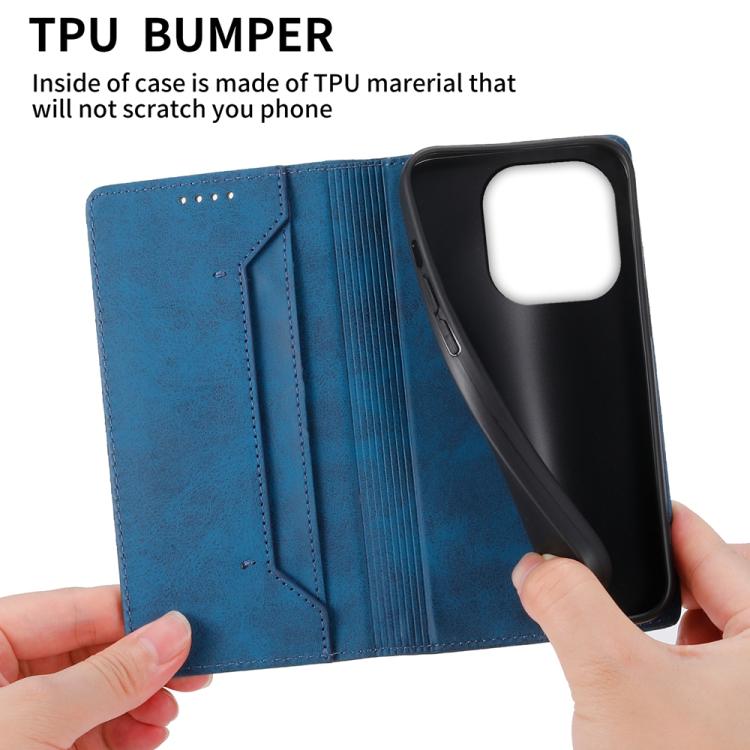 For Xiaomi 15T 5G Business Solid Color Magnetic RFID Leather Phone Case