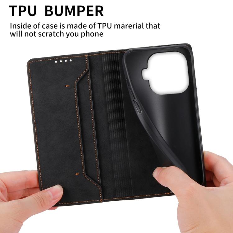 For Xiaomi 15T Pro 5G Business Solid Color Magnetic RFID Leather Phone Case