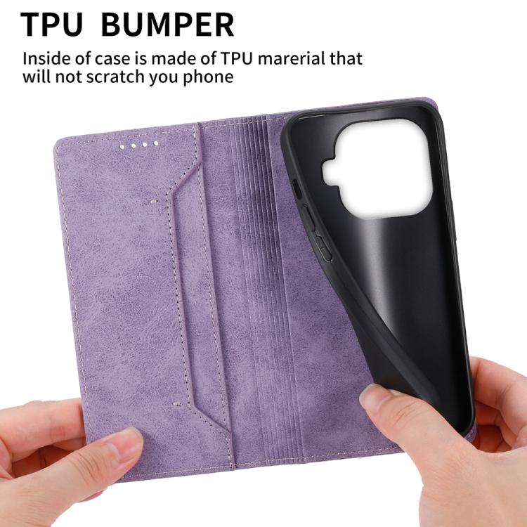 For Xiaomi 15T Pro 5G Business Solid Color Magnetic RFID Leather Phone Case