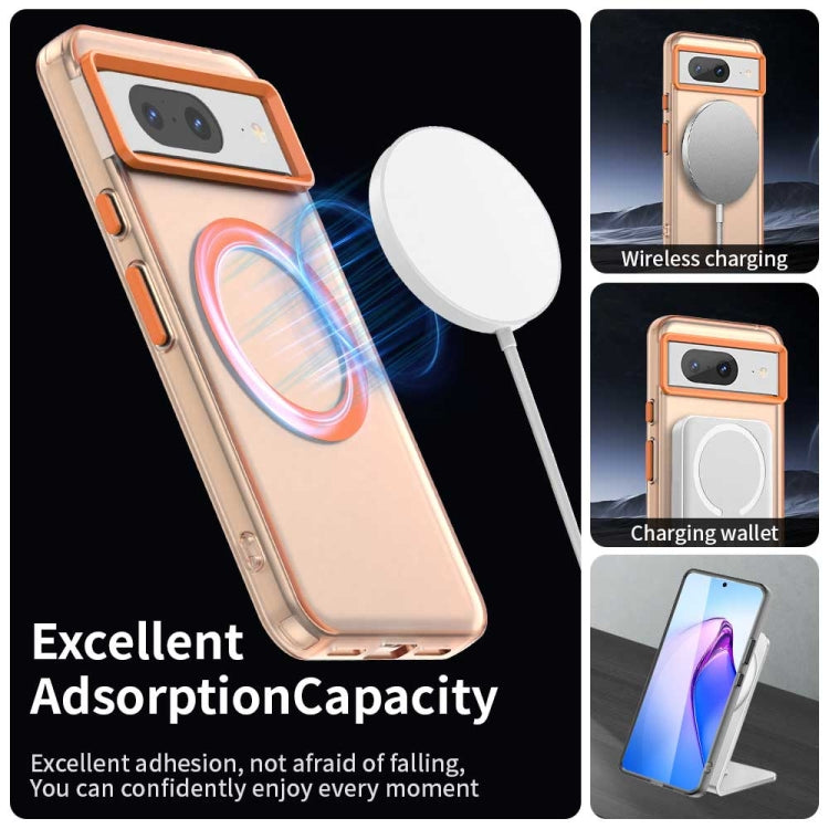 For Google Pixel 8 Candy Magsafe PC Hybrid TPU Phone Case