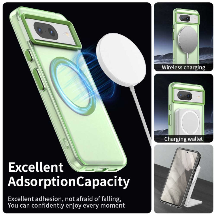For Google Pixel 8 Candy Magsafe PC Hybrid TPU Phone Case
