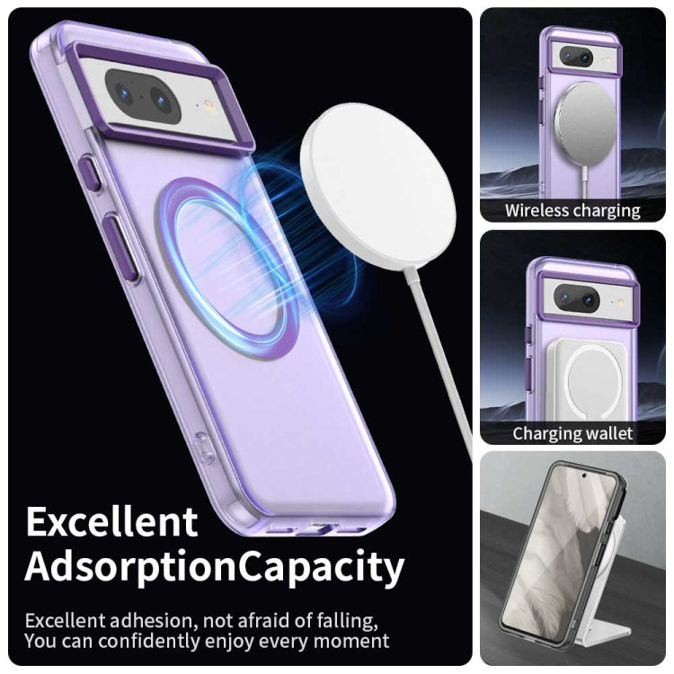 For Google Pixel 8 Candy Magsafe PC Hybrid TPU Phone Case