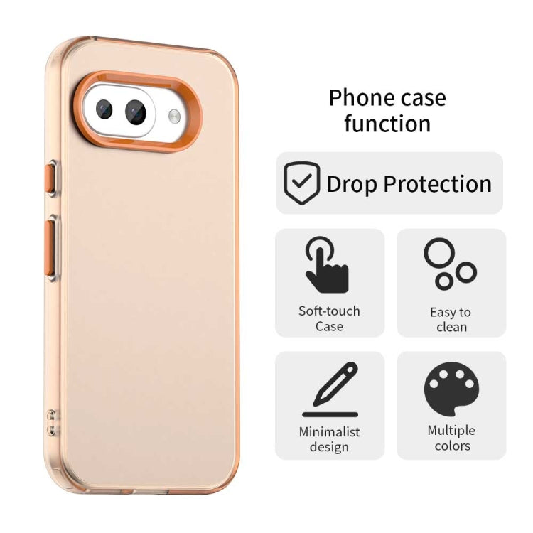 For Google Pixel 9a Candy PC Hybrid TPU Shockproof Phone Case