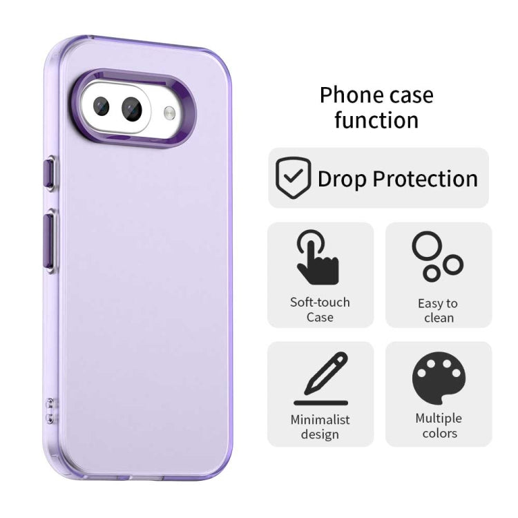 For Google Pixel 9a Candy PC Hybrid TPU Shockproof Phone Case