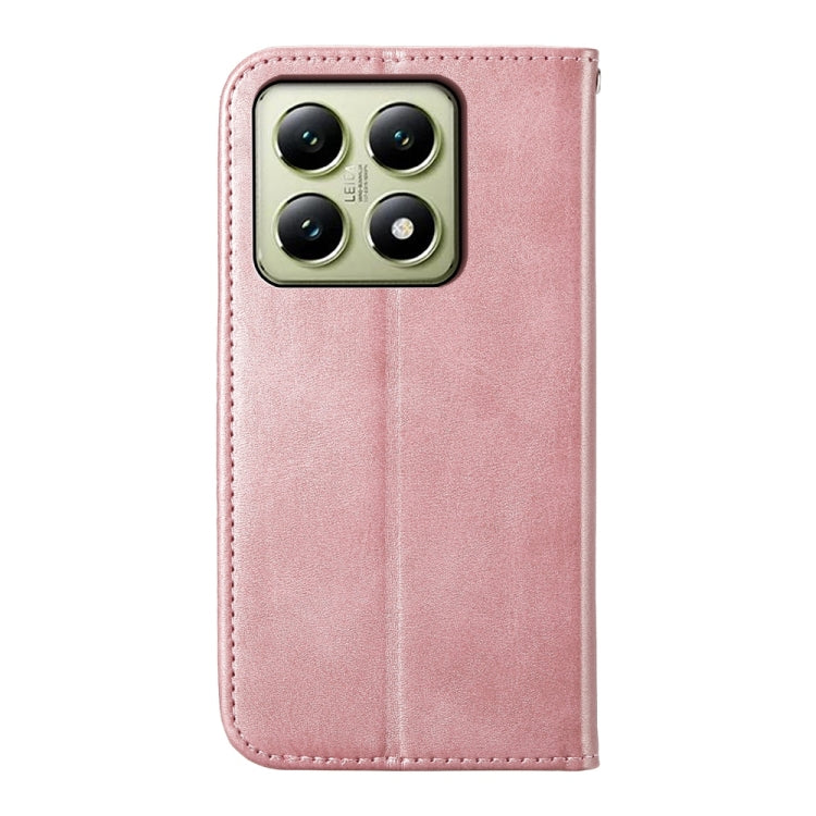 For Xiaomi 14T Cubic Grid Calf Texture Magnetic Leather Phone Case